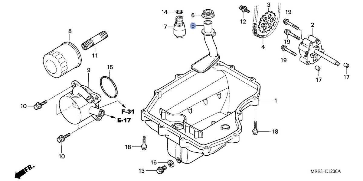 Honda OEM part 15150-MEE-D00