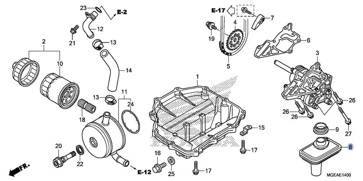 Honda OEM part 15150-MGE-000