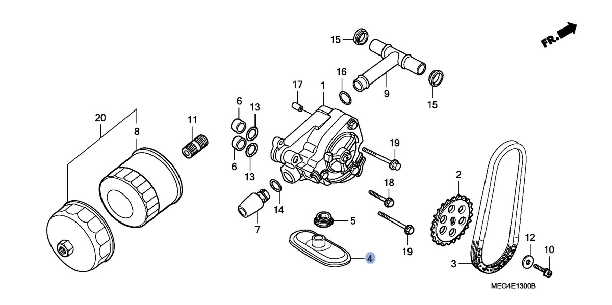 Honda OEM part 15153-MZ6-000