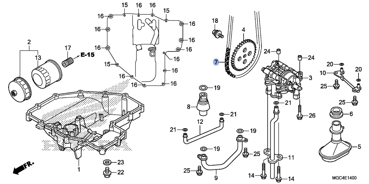 Honda OEM part 15161-MAZ-003