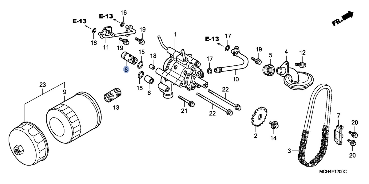Honda OEM part 15220-ME9-770
