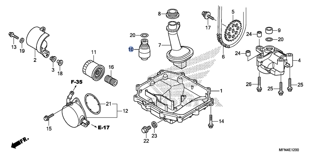Honda OEM part 15220-MFA-D00