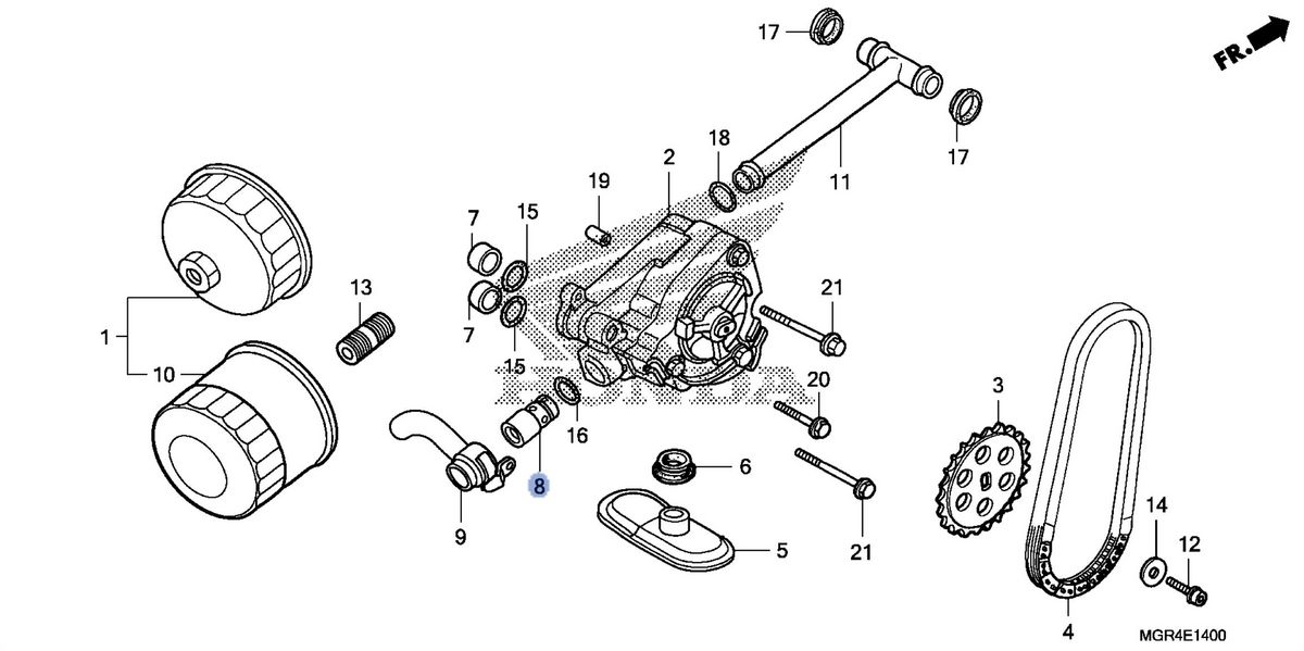 Honda OEM part 15220-MGR-671