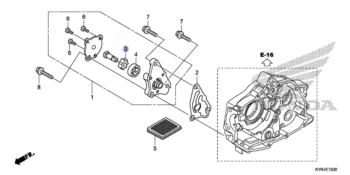 Honda OEM part 15331-KVR-C00