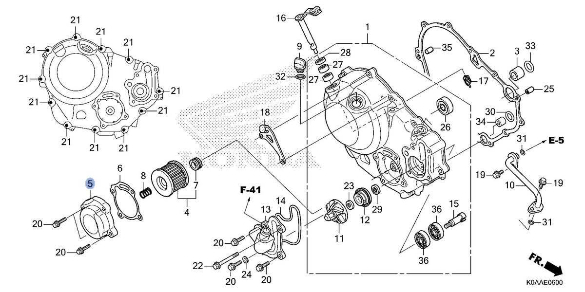 Honda OEM part 15411-K0A-EB0