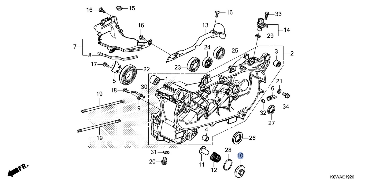 Honda OEM part 15411-K0R-V00