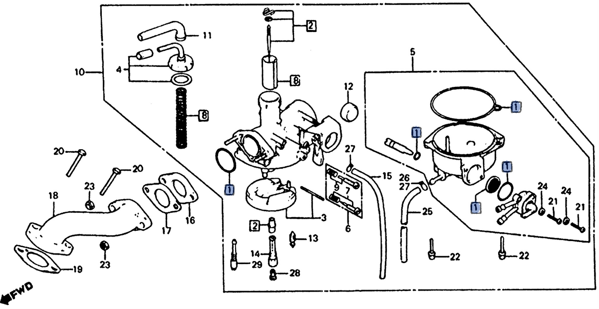 Honda OEM part 16010-096-305