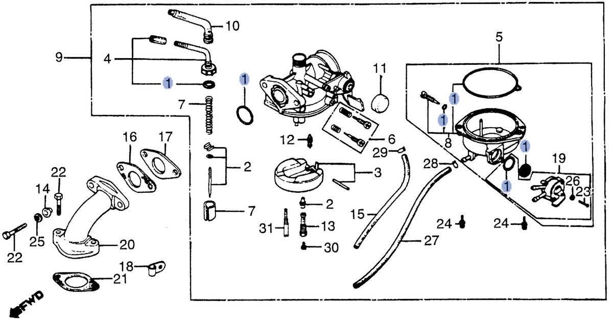Honda OEM part 16010-957-305