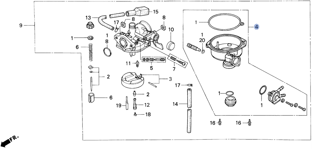Honda OEM part 16015-HF7-000