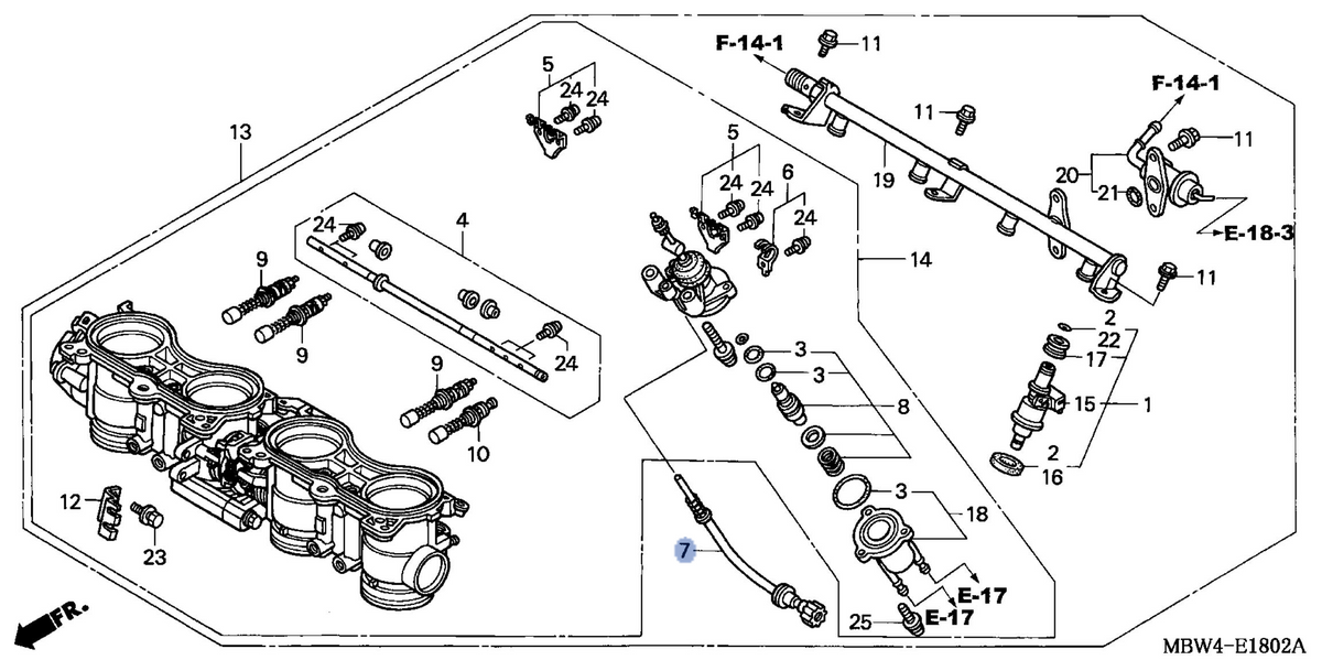 Honda OEM part 16029-MBW-J21