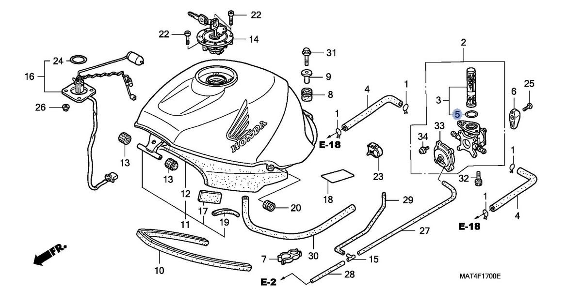 Honda OEM part 16075-GHB-870