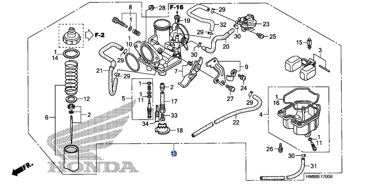 Honda OEM part 16100-HM8-B60