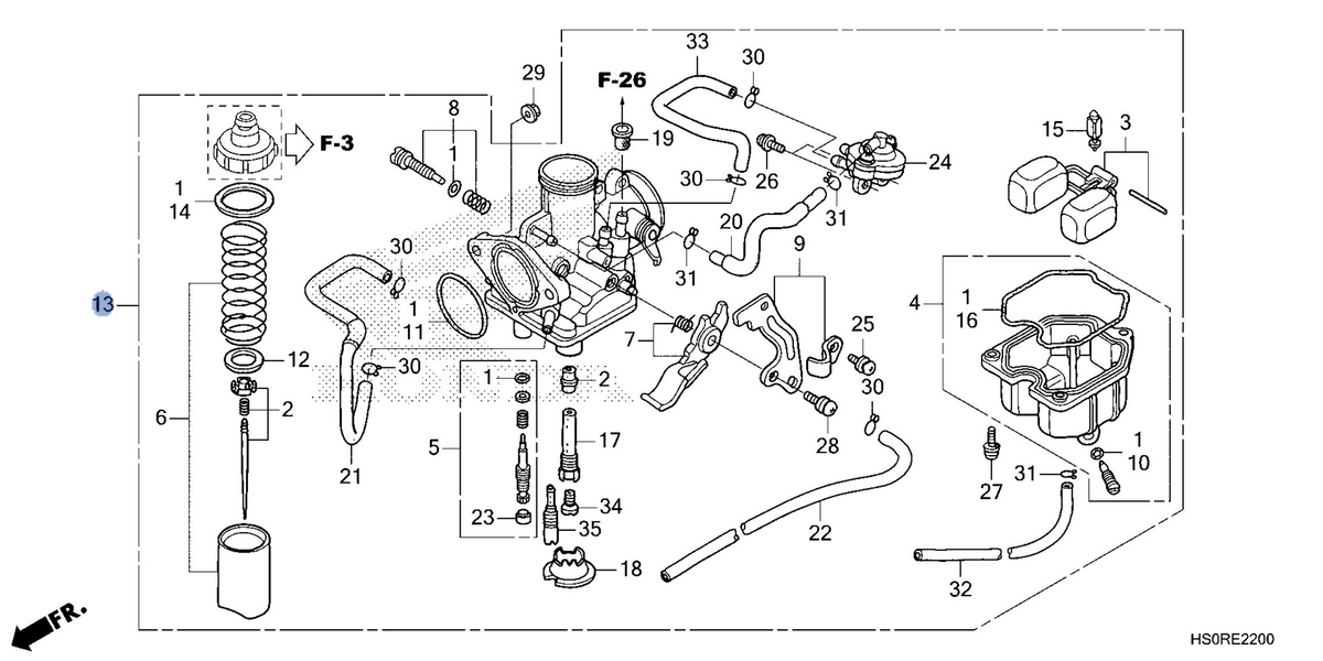 Honda OEM part 16100-HS0-A01