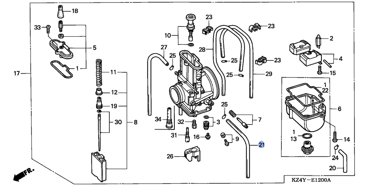 Honda OEM part 16144-KZ4-A92