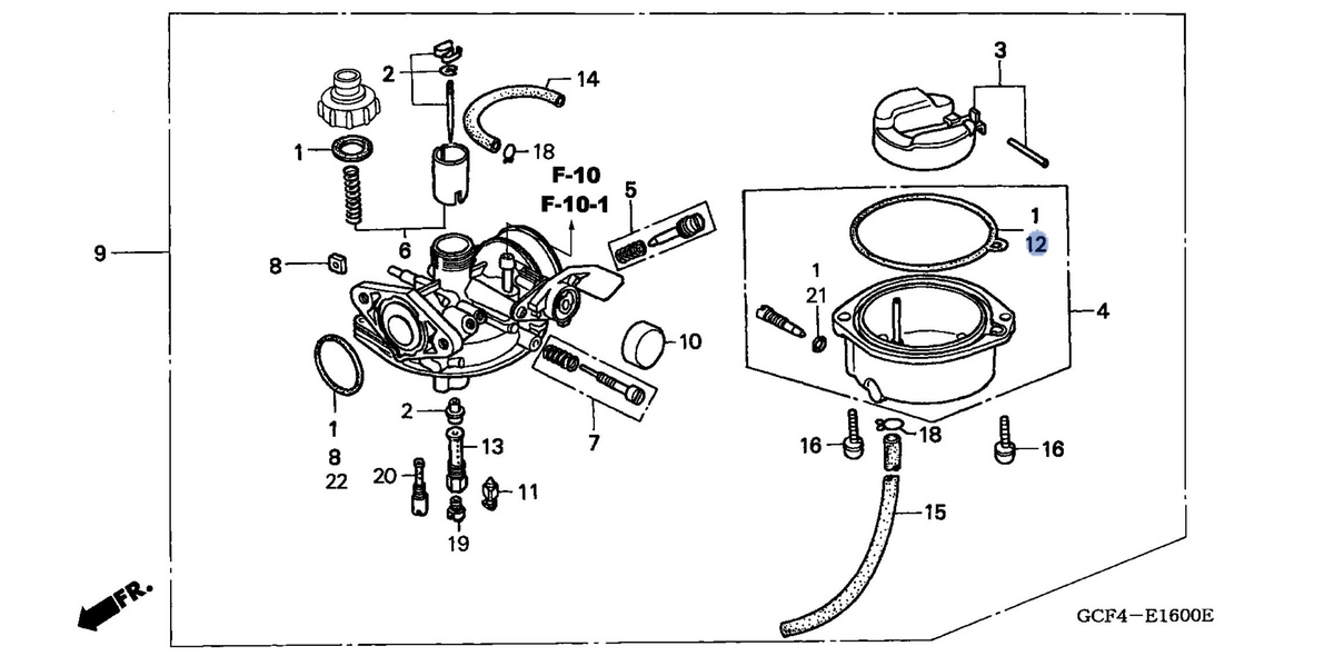 Honda OEM part 16163-GBG-960