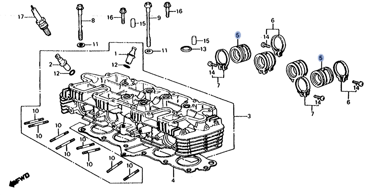 Honda OEM part 16211-460-000