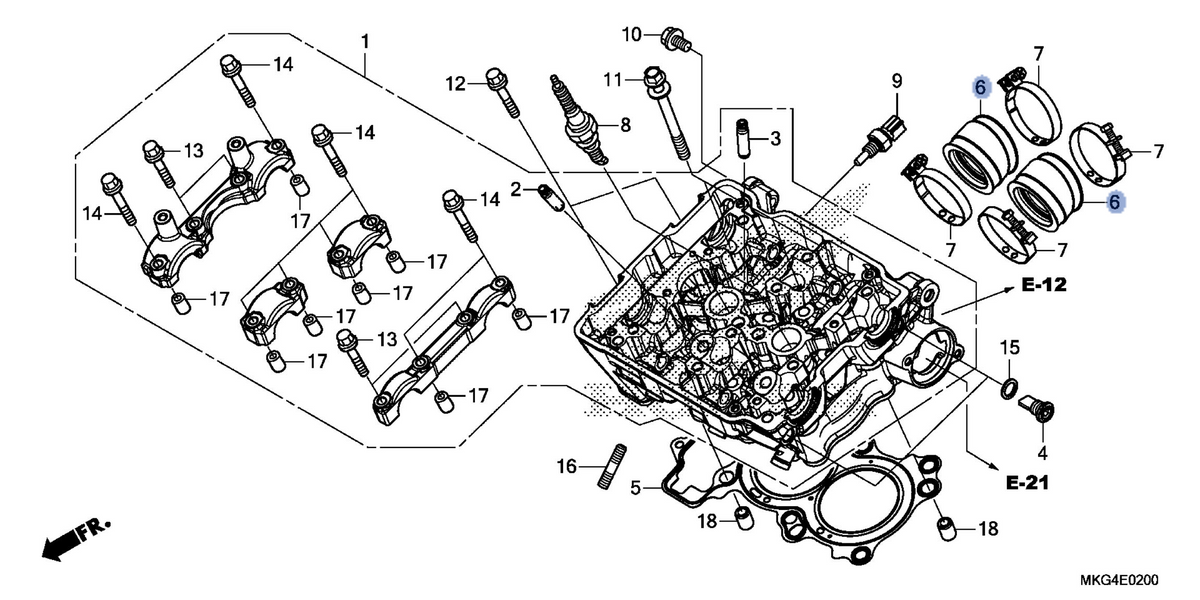 Honda OEM part 16211-MKG-A00