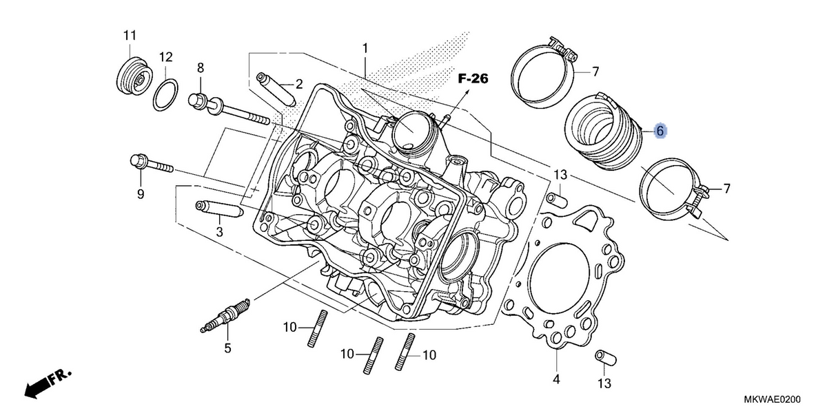 Honda OEM part 16211-MKT-D00
