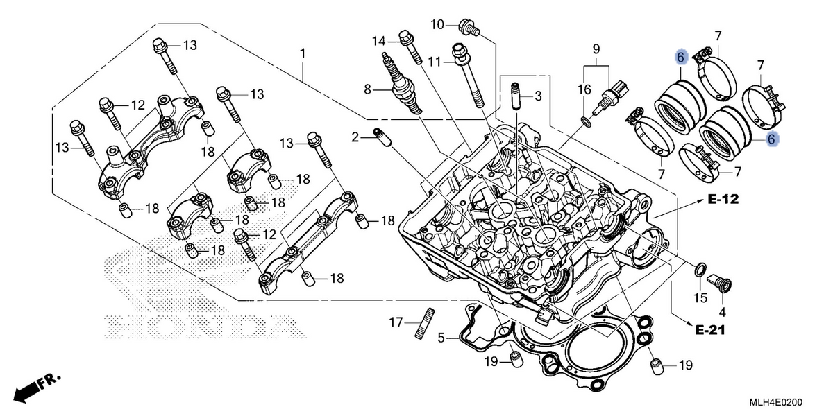 Honda OEM part 16211-MLH-A00