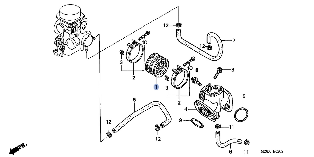 Honda OEM part 16211-MZ8-H00