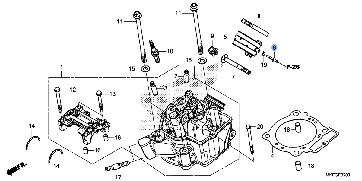 Honda OEM part 16215-MKE-A50