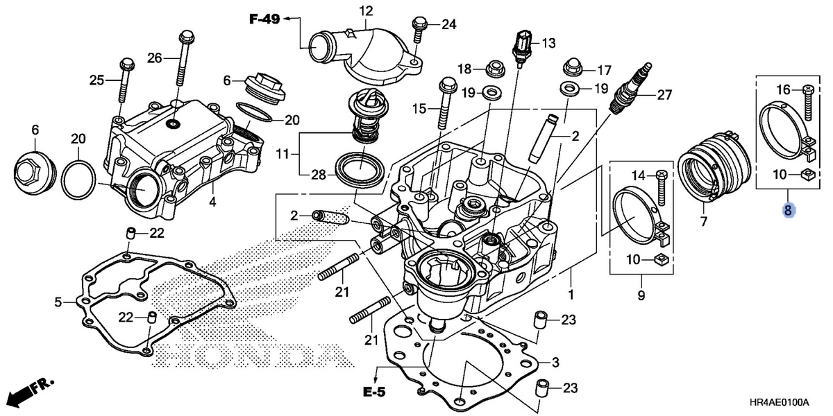 Honda OEM part 16217-MBW-J20