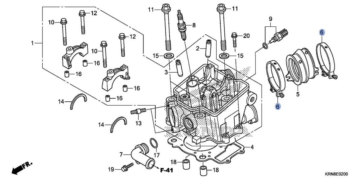 Honda OEM part 16218-KRN-A80