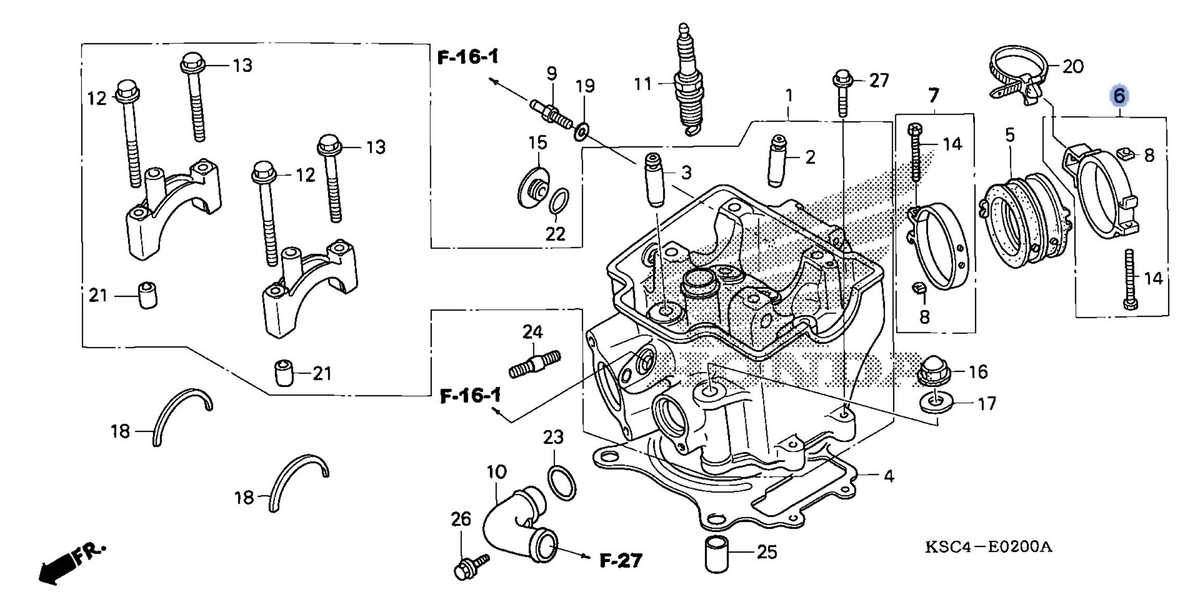 Honda OEM part 16218-KSC-670