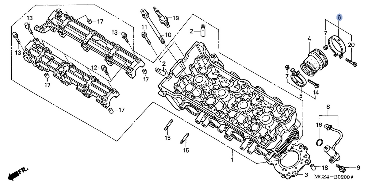 Honda OEM part 16218-MCZ-000