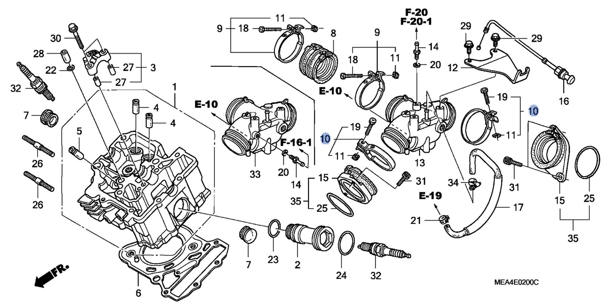 Honda OEM part 16218-MEA-670