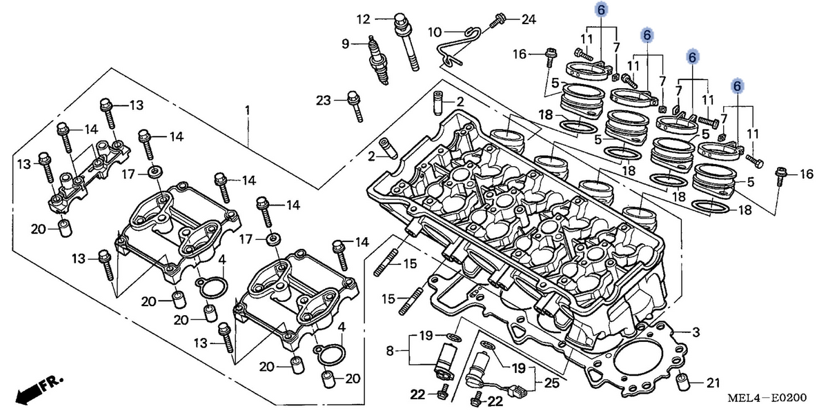 Honda OEM part 16218-MEL-000