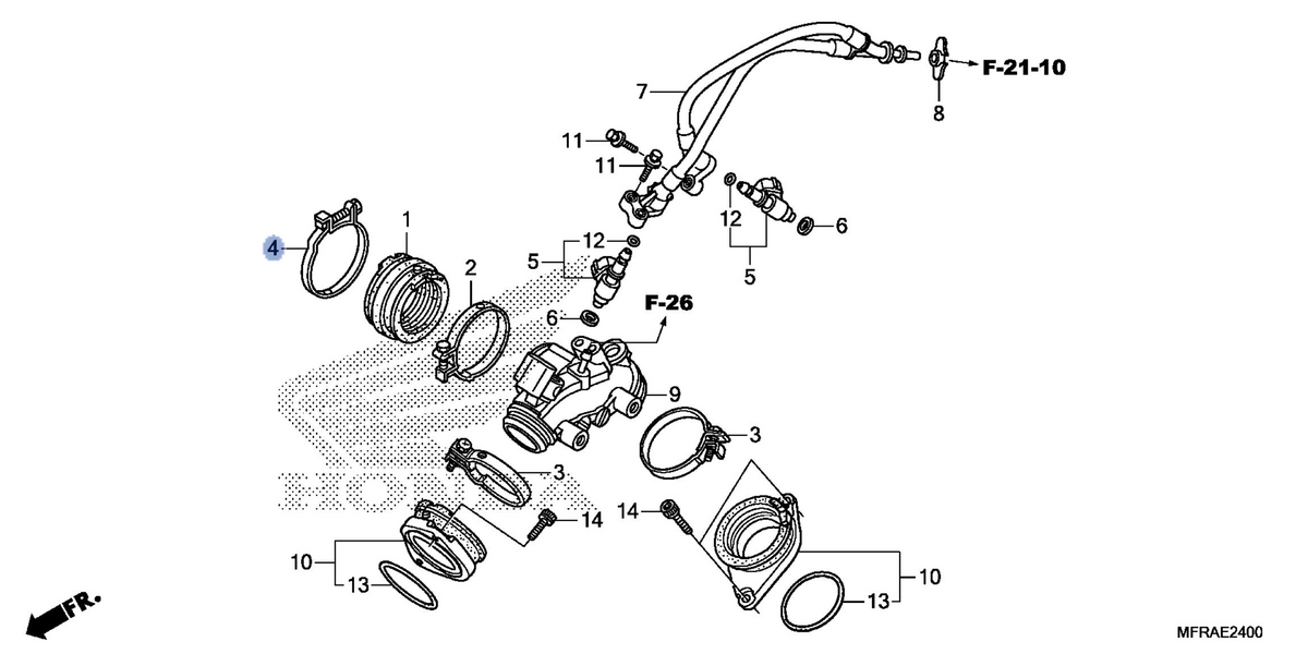 Honda OEM part 16218-MFR-670