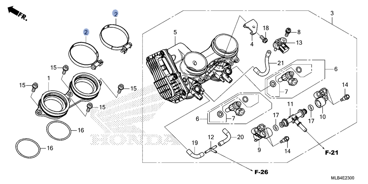 Honda OEM part 16218-MKK-D00