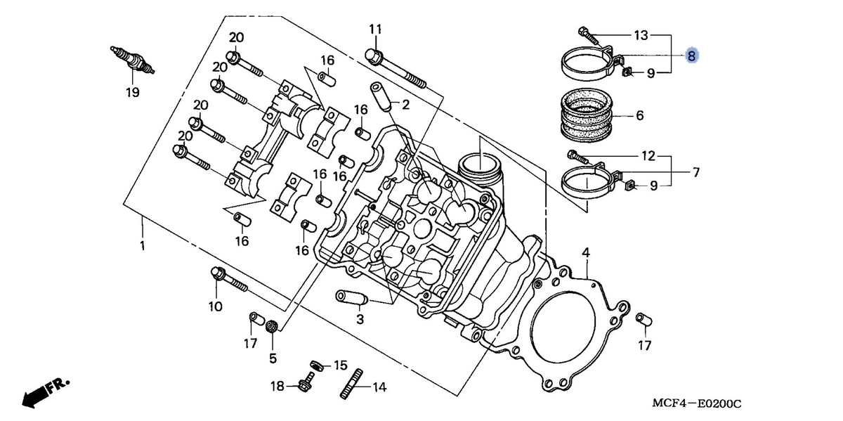Honda OEM part 16219-MCF-000