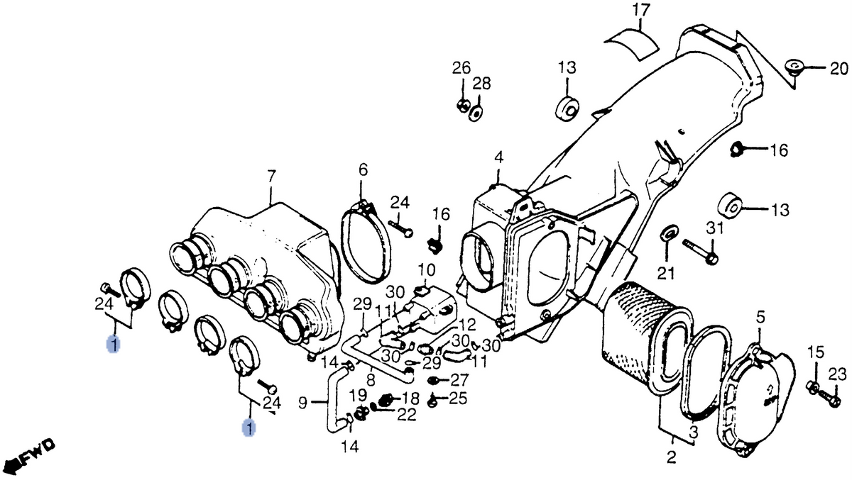 Honda OEM part 16219-ME9-000