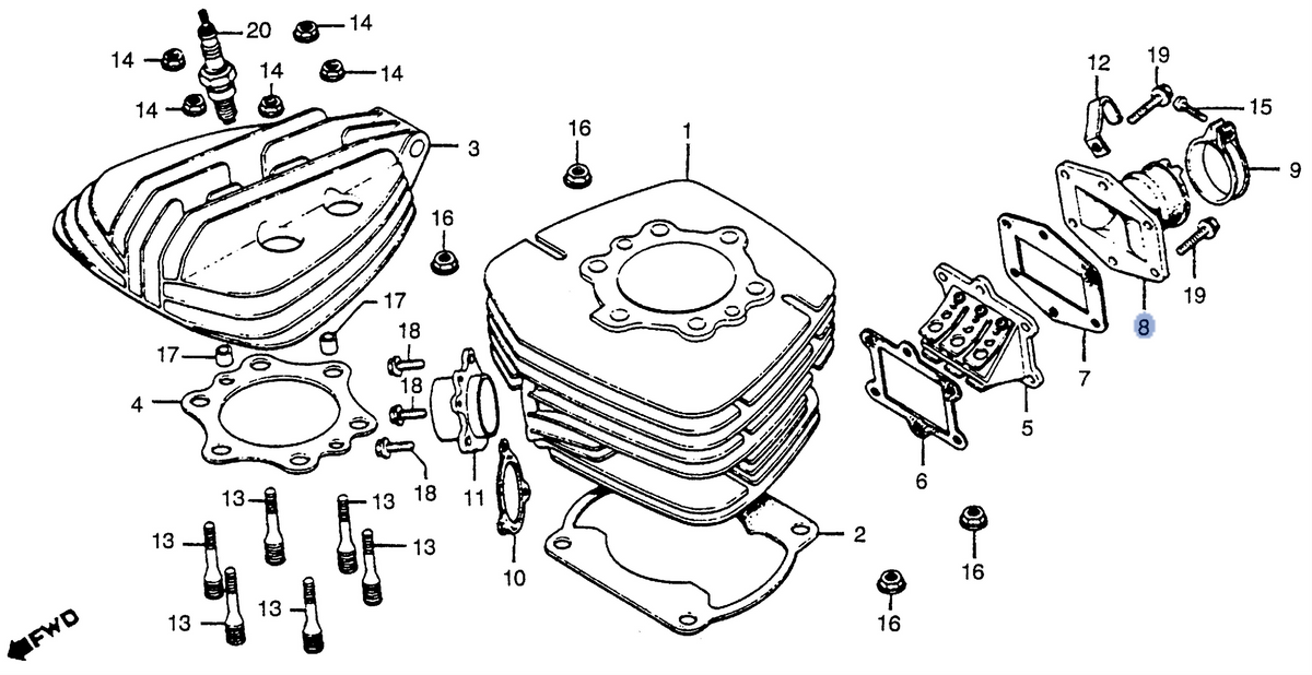 Honda OEM part 16221-430-000