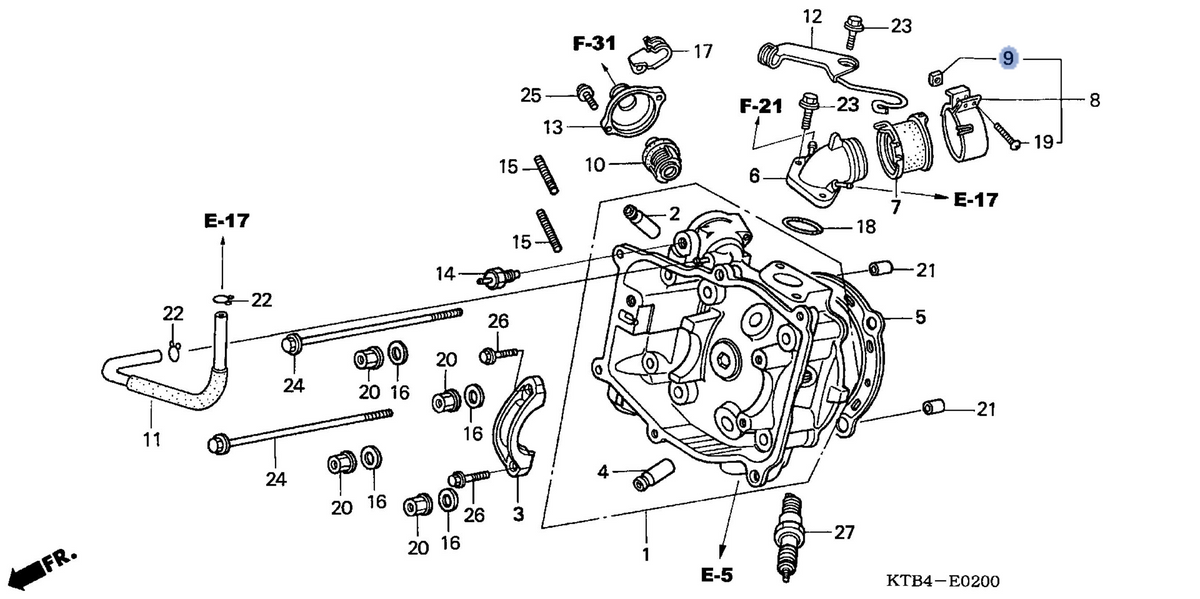 Honda OEM part 16222-MR5-670