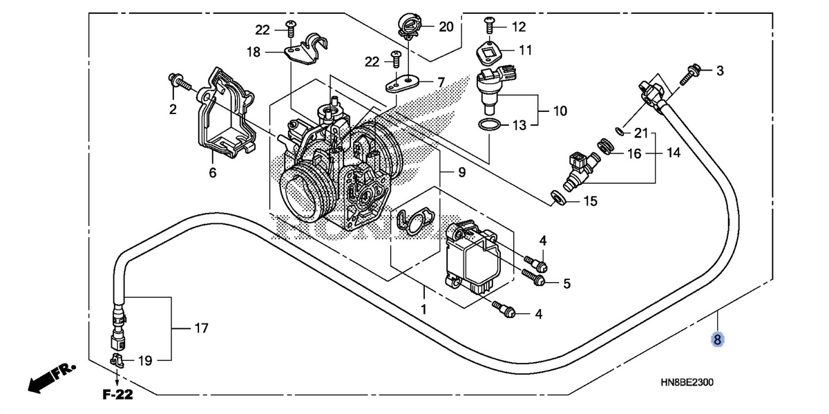 Honda OEM part 16400-HN8-B42
