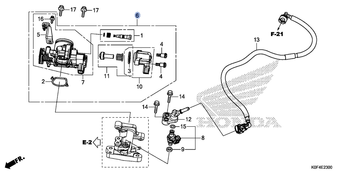 Honda OEM part 16400-K0F-D11