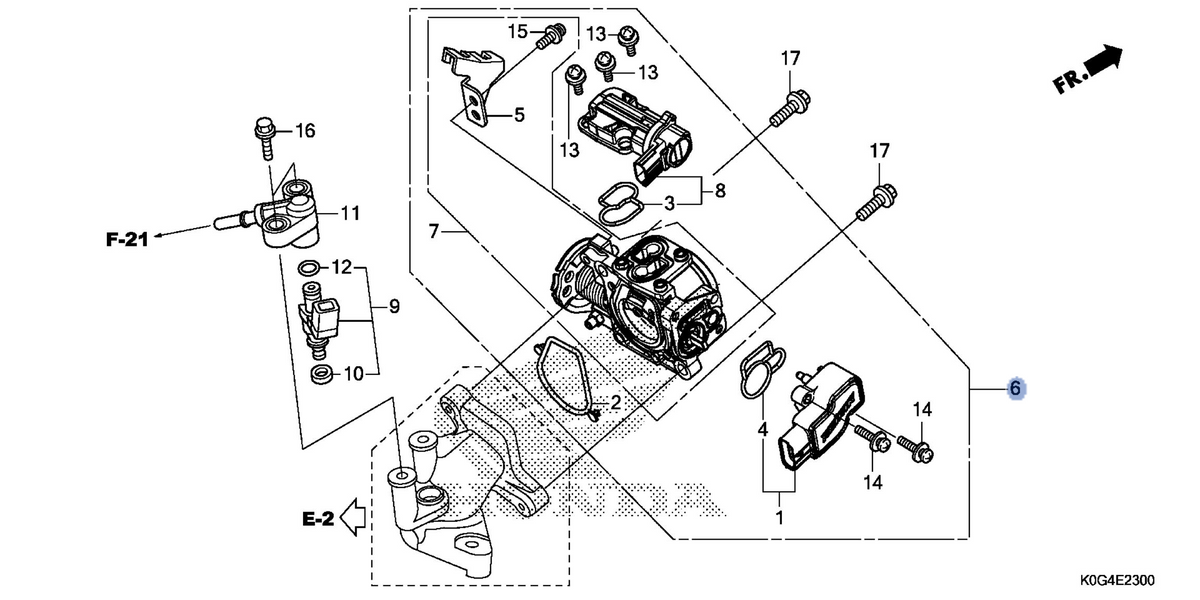 Honda OEM part 16400-K0G-901