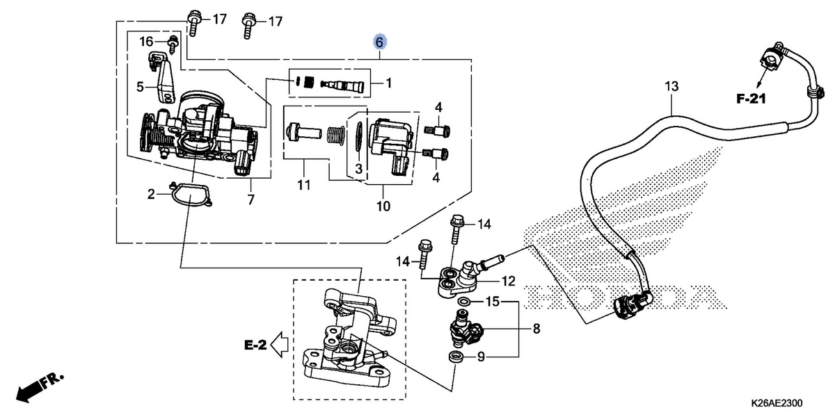Honda OEM part 16400-K26-B11