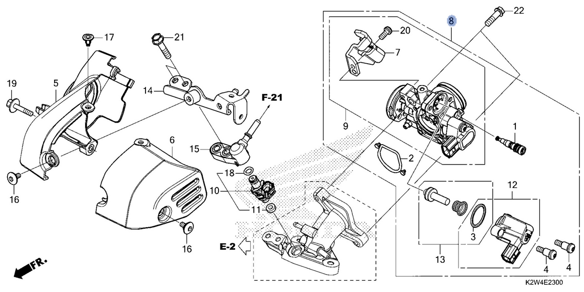 Honda OEM part 16400-K2W-D11