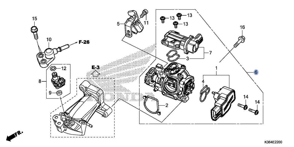 Honda OEM part 16400-K36-J02