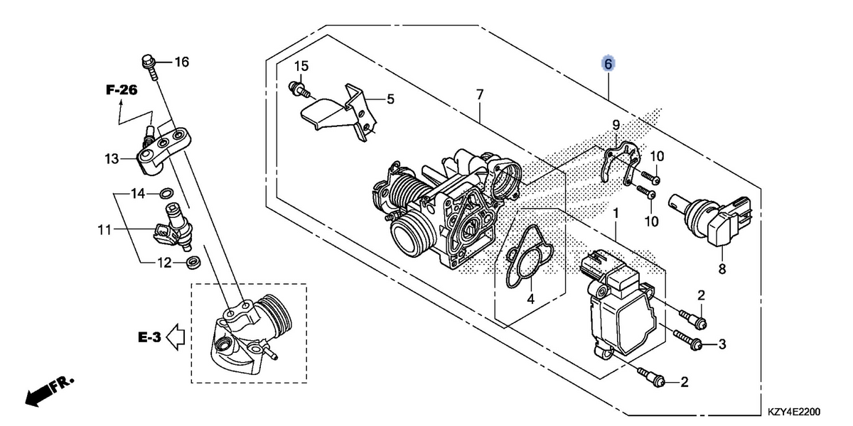 Honda OEM part 16400-KZY-701