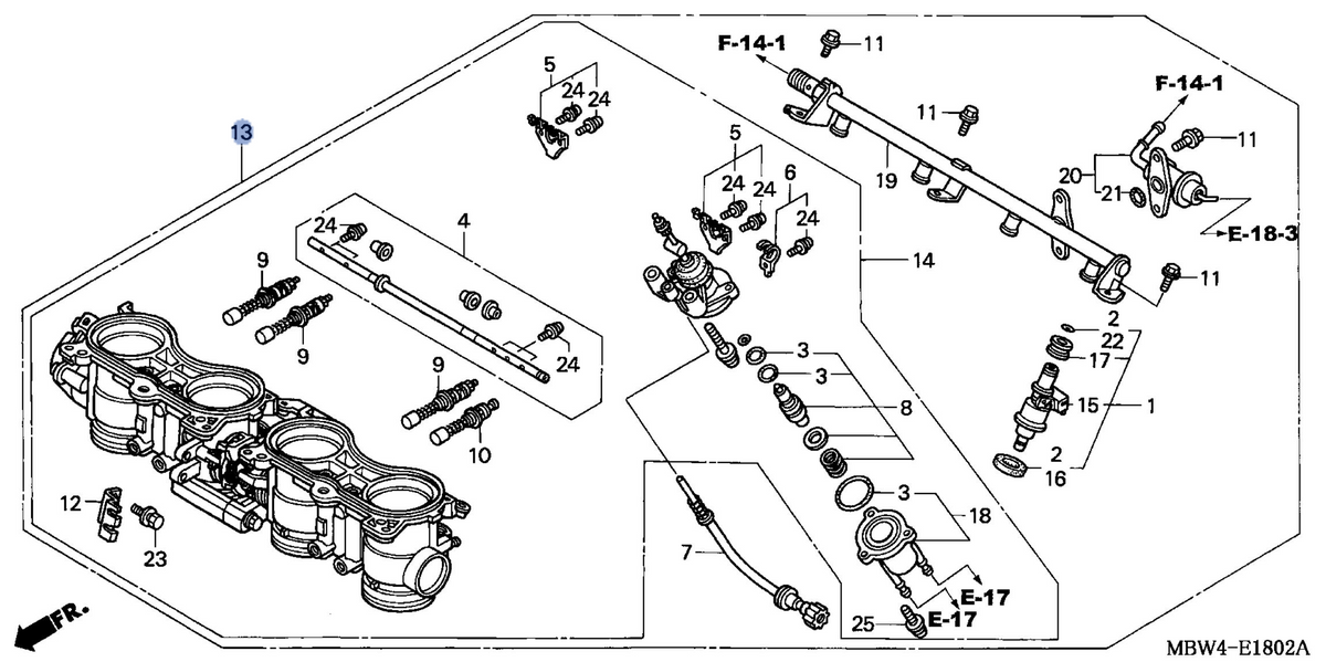 Honda OEM part 16400-MBW-L12