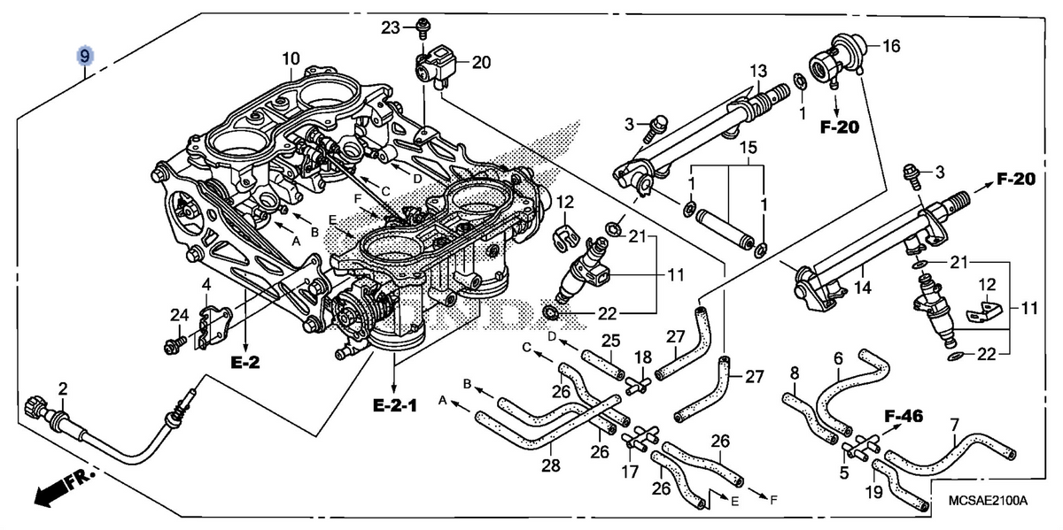 Honda OEM part 16400-MCS-772