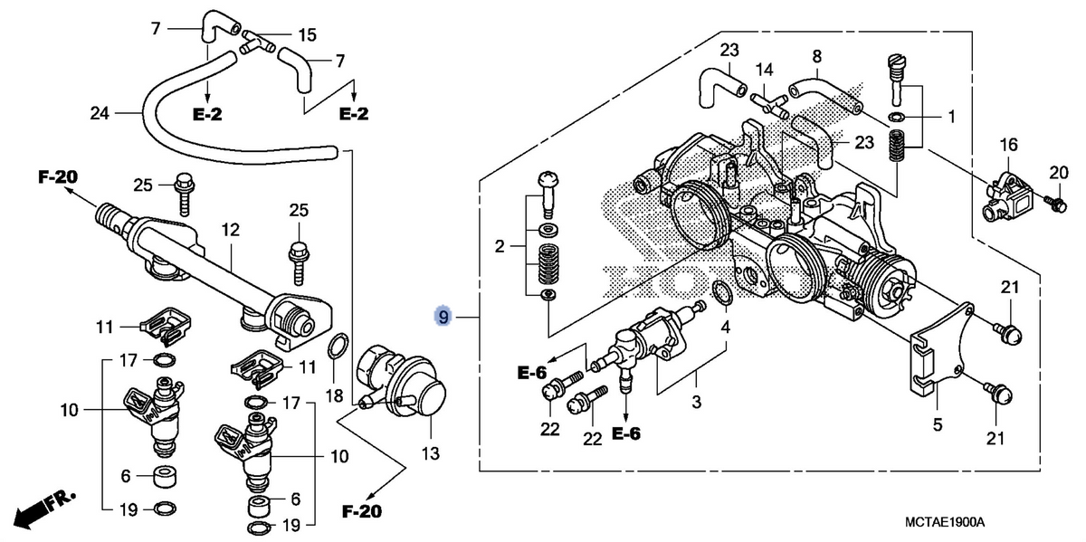Honda OEM part 16400-MCT-L61