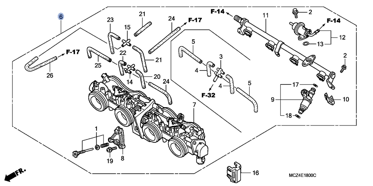 Honda OEM part 16400-MCZ-772