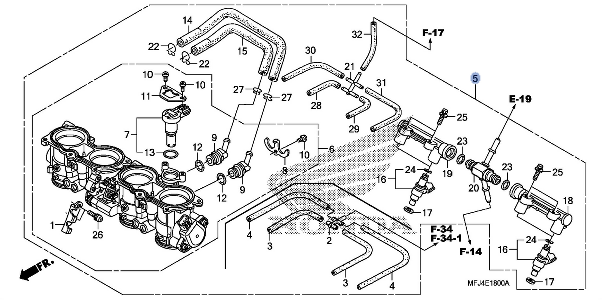 Honda OEM part 16400-MFJ-L01