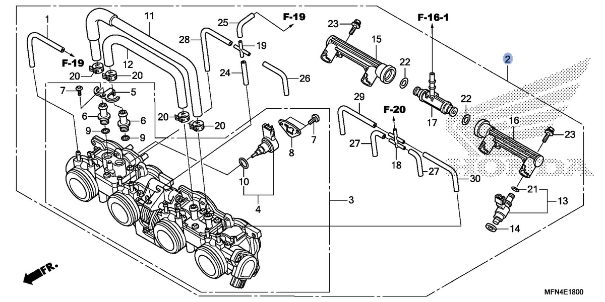 Honda OEM part 16400-MFN-L62